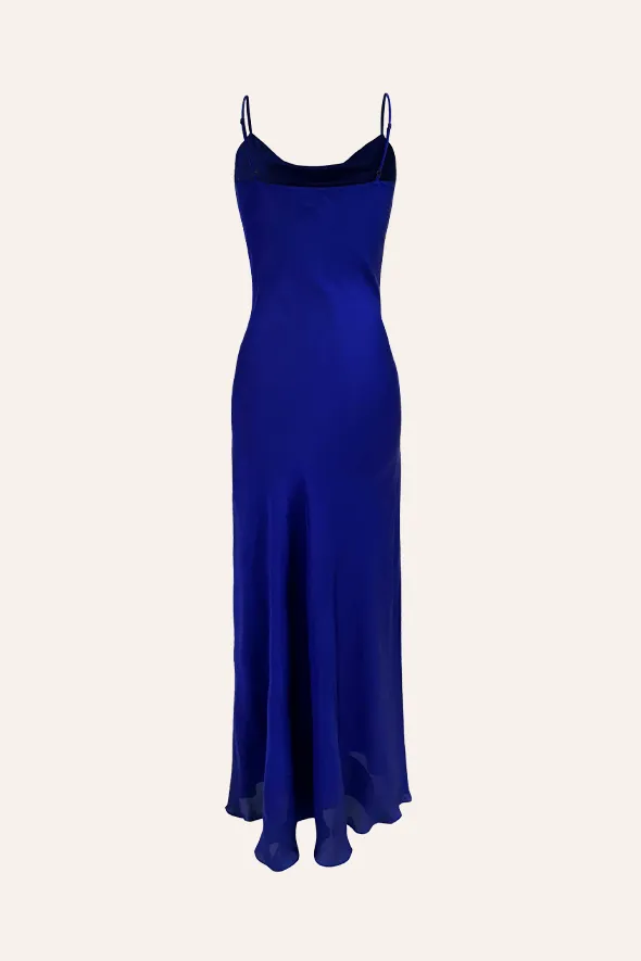 Tyra Slip Dress in Blue