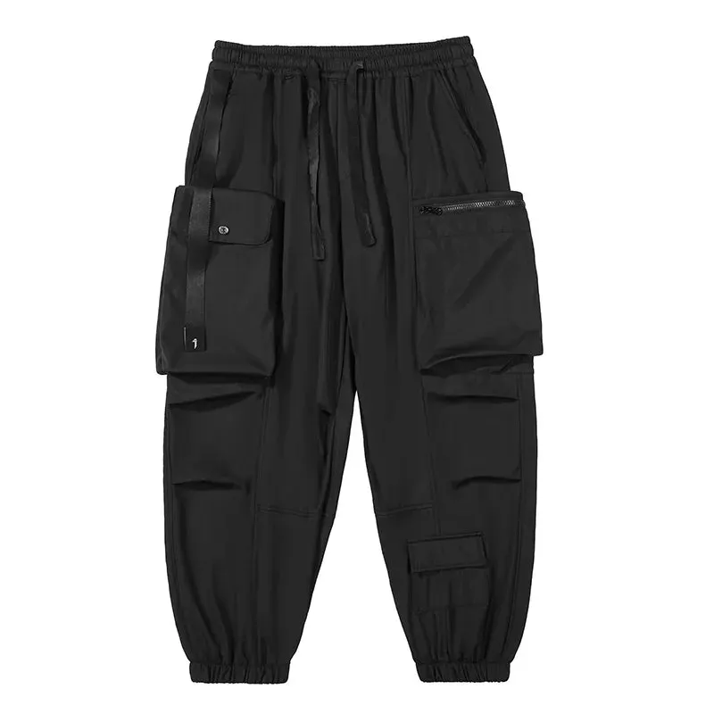 Unisex Harajuku Jogger Hiphop Paratrooper Men'S Clothes Multi-Pocket Loose Cargo Pants Foot Overalls Street Dress Large Pocket