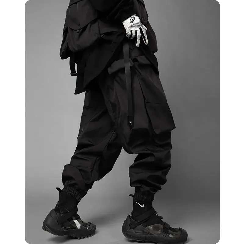 Unisex Harajuku Jogger Hiphop Paratrooper Men'S Clothes Multi-Pocket Loose Cargo Pants Foot Overalls Street Dress Large Pocket