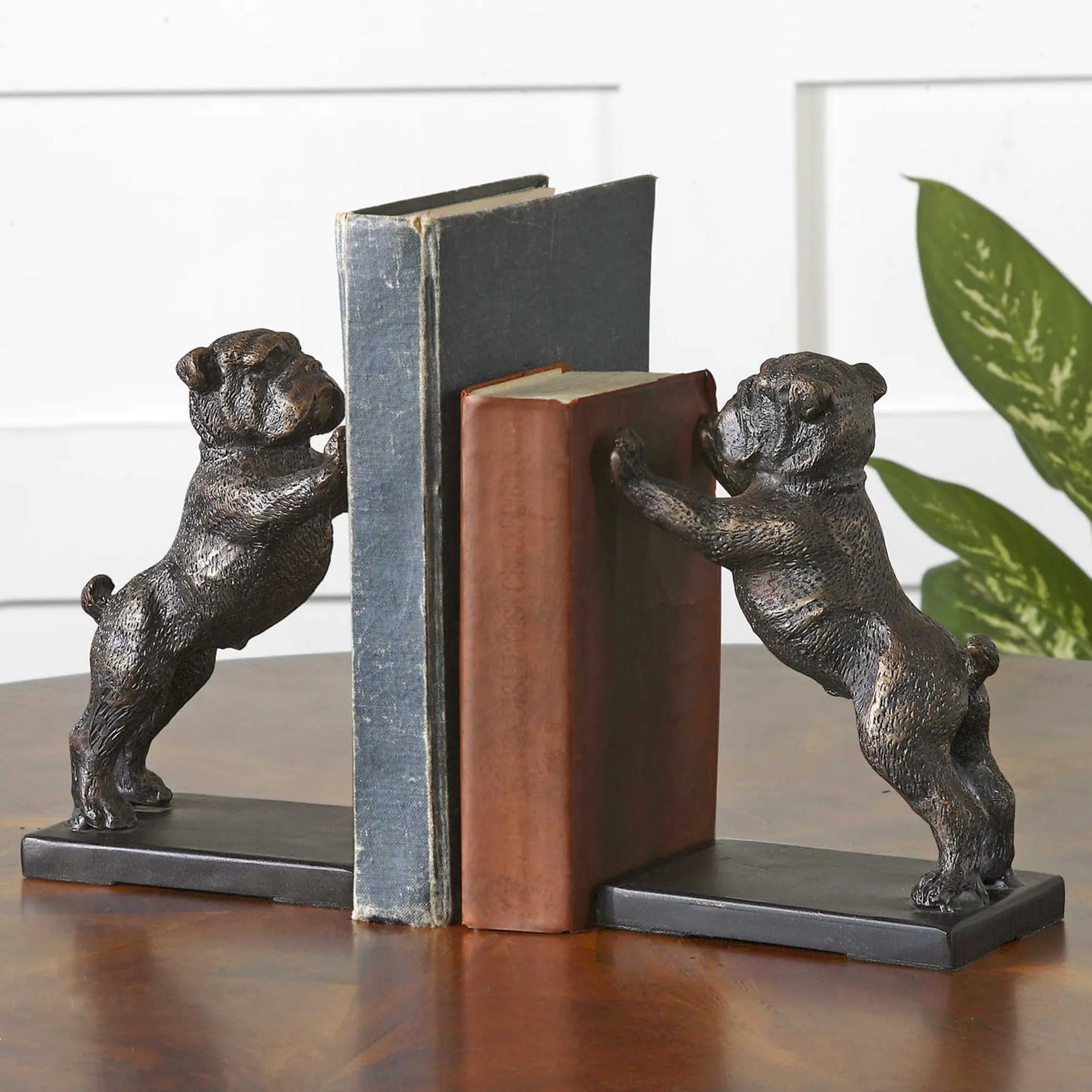 Uttermost Bulldogs Cast Iron Bookends, Set/2