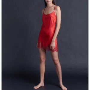 Venus Slip in Red Silk Charmeuse