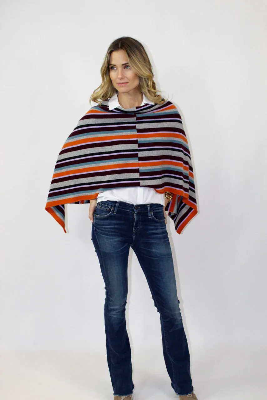 Villa Cashmere Striped Ruana