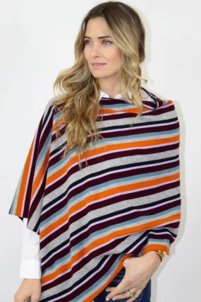 Villa Cashmere Striped Ruana