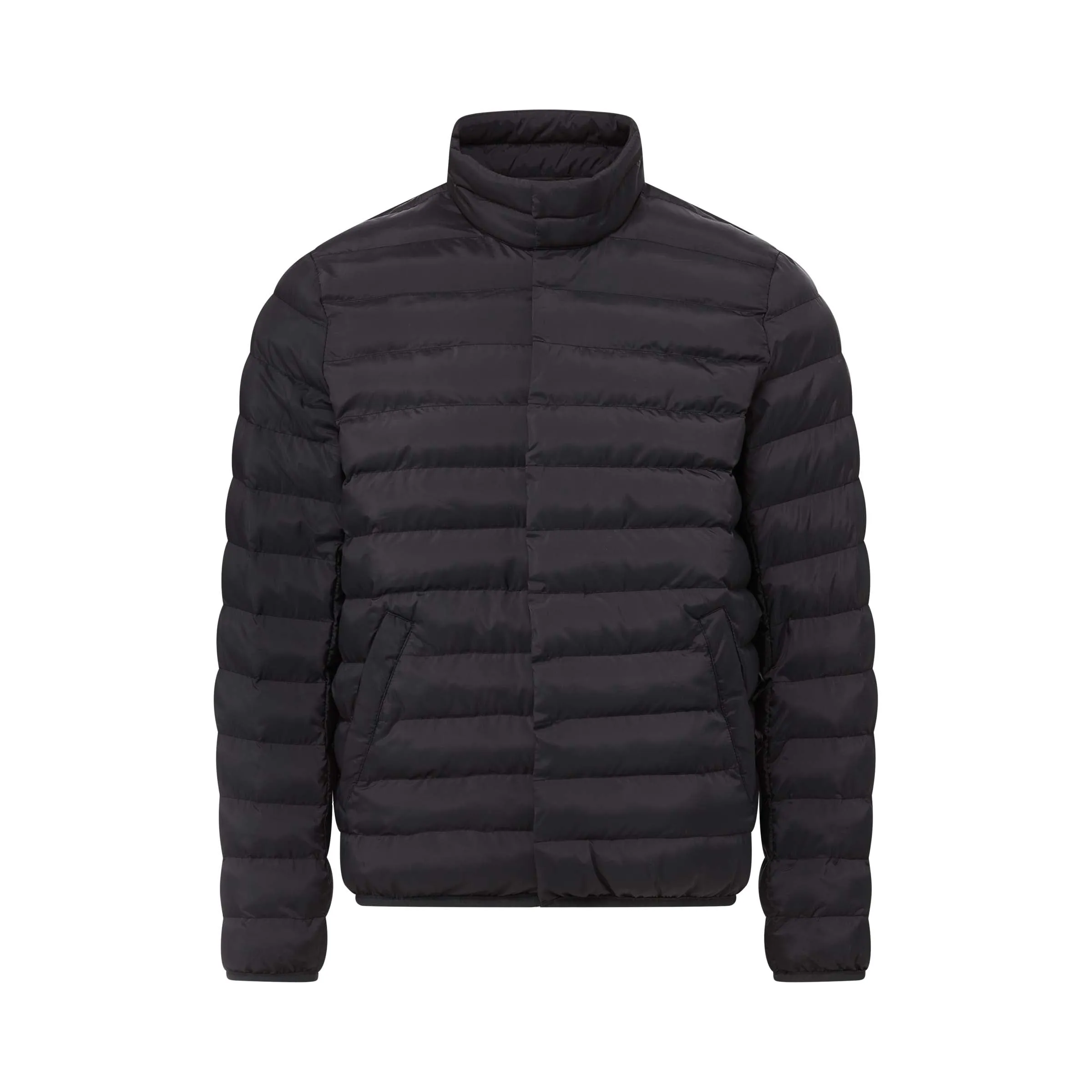 Weatherproof x MagnaReady Magnetic Front Water-Resistant Puffer Jacket in Black