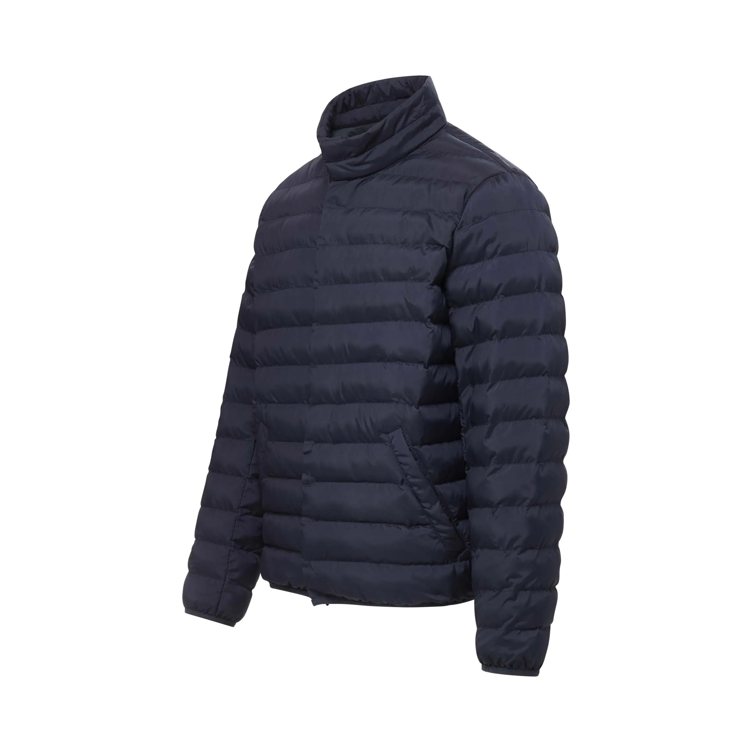 Weatherproof x MagnaReady Magnetic Front Water-Resistant Puffer Jacket in Navy