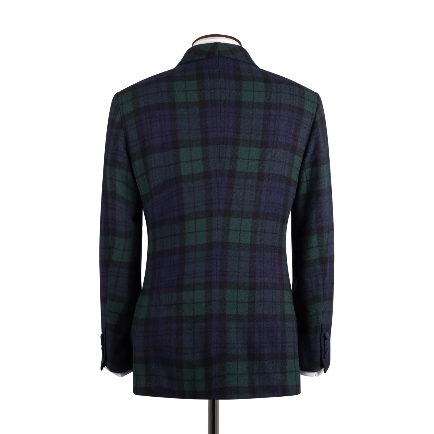 Wide Shawl Jacket in Tartan Cashmere