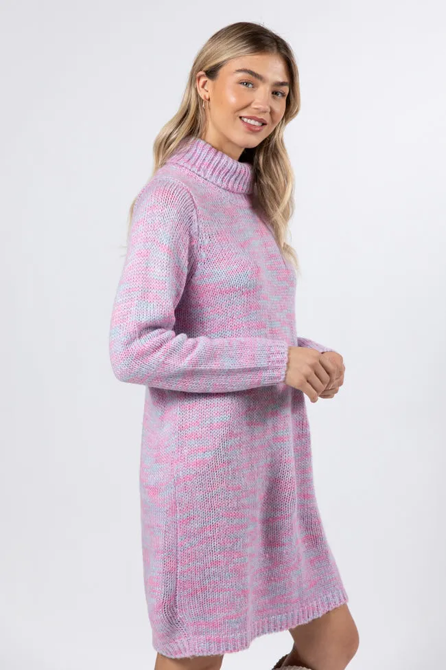 Winter Skies Multi Knit Sweater Dress