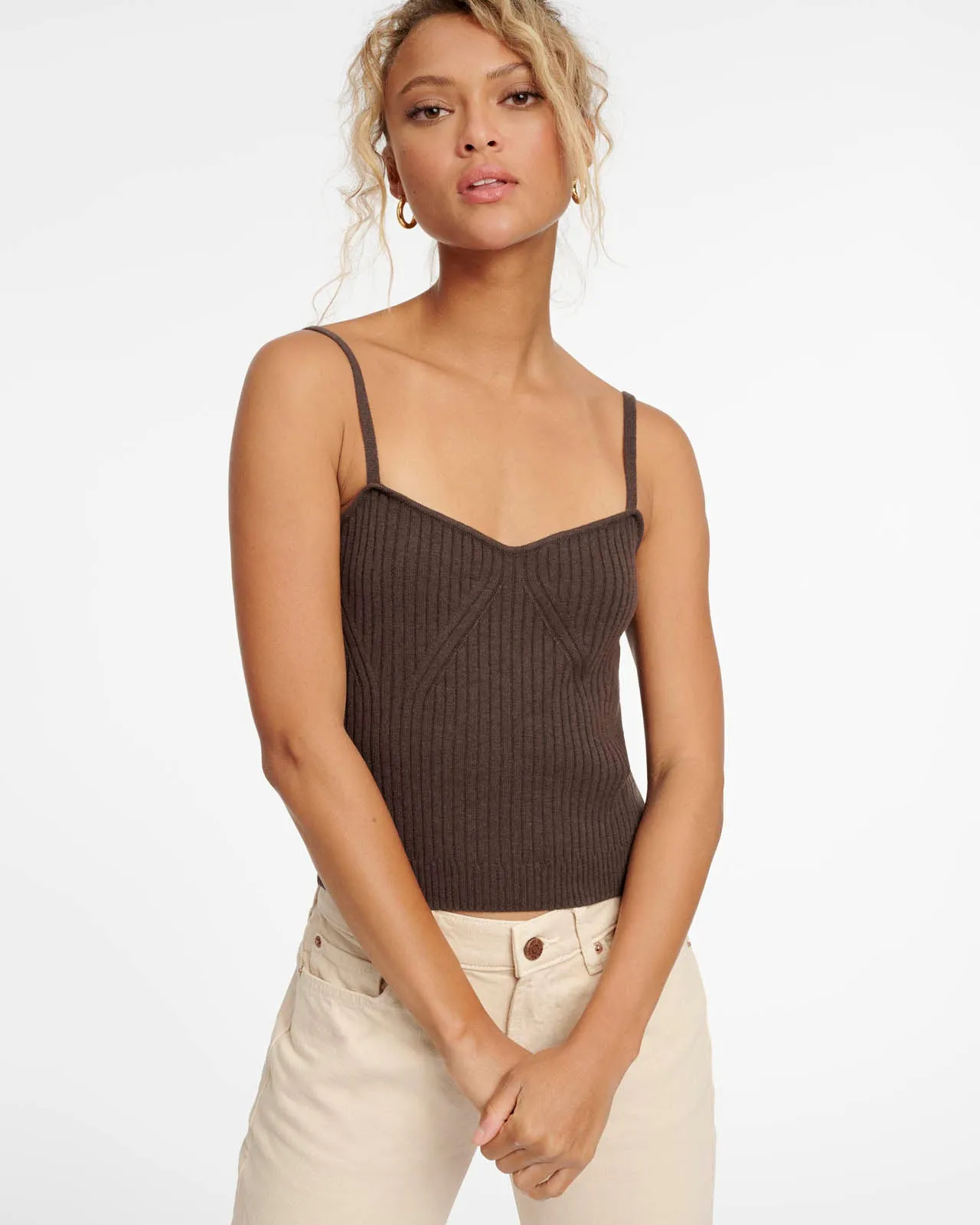 Wool Cashmere LYR Bustier Tank