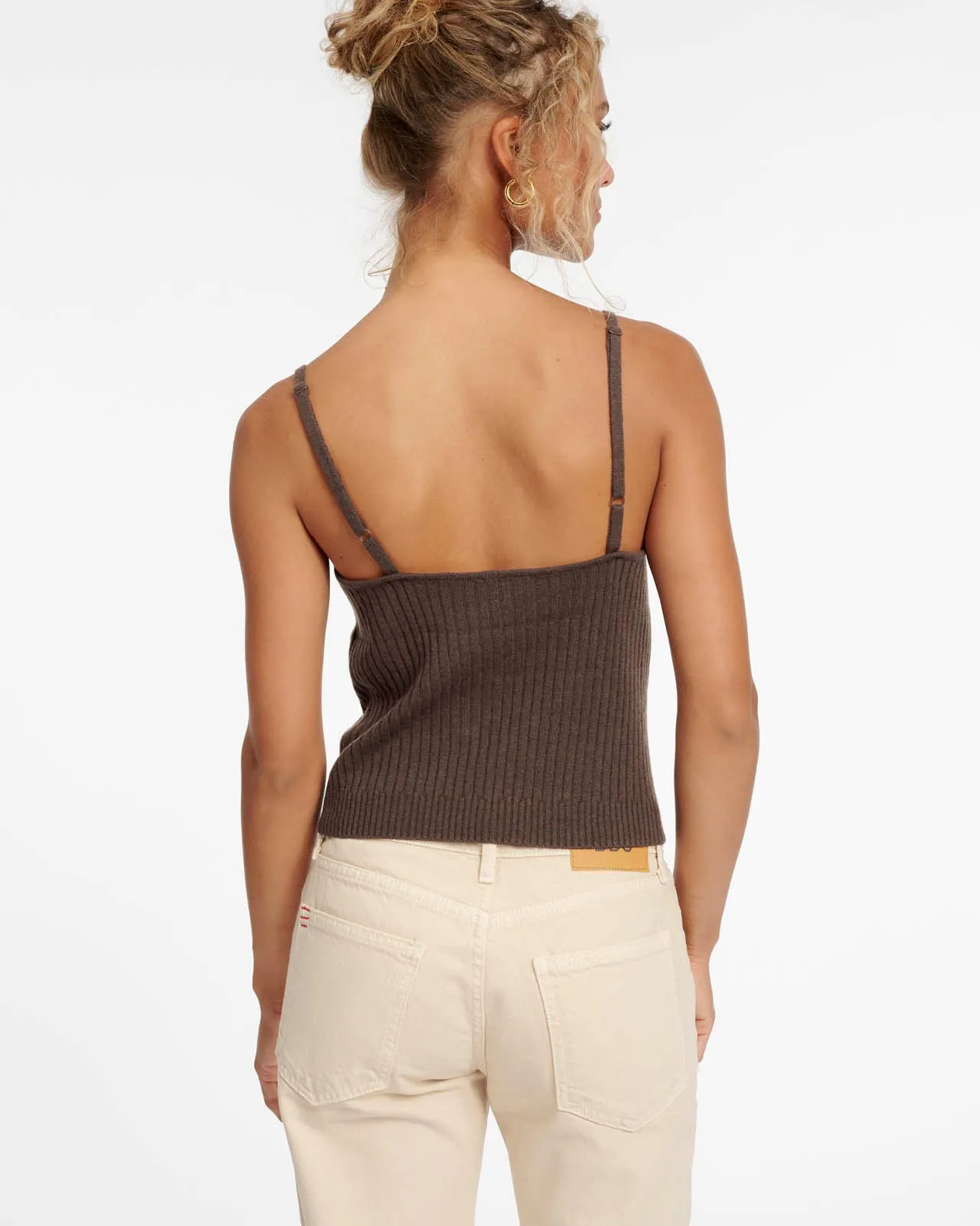 Wool Cashmere LYR Bustier Tank