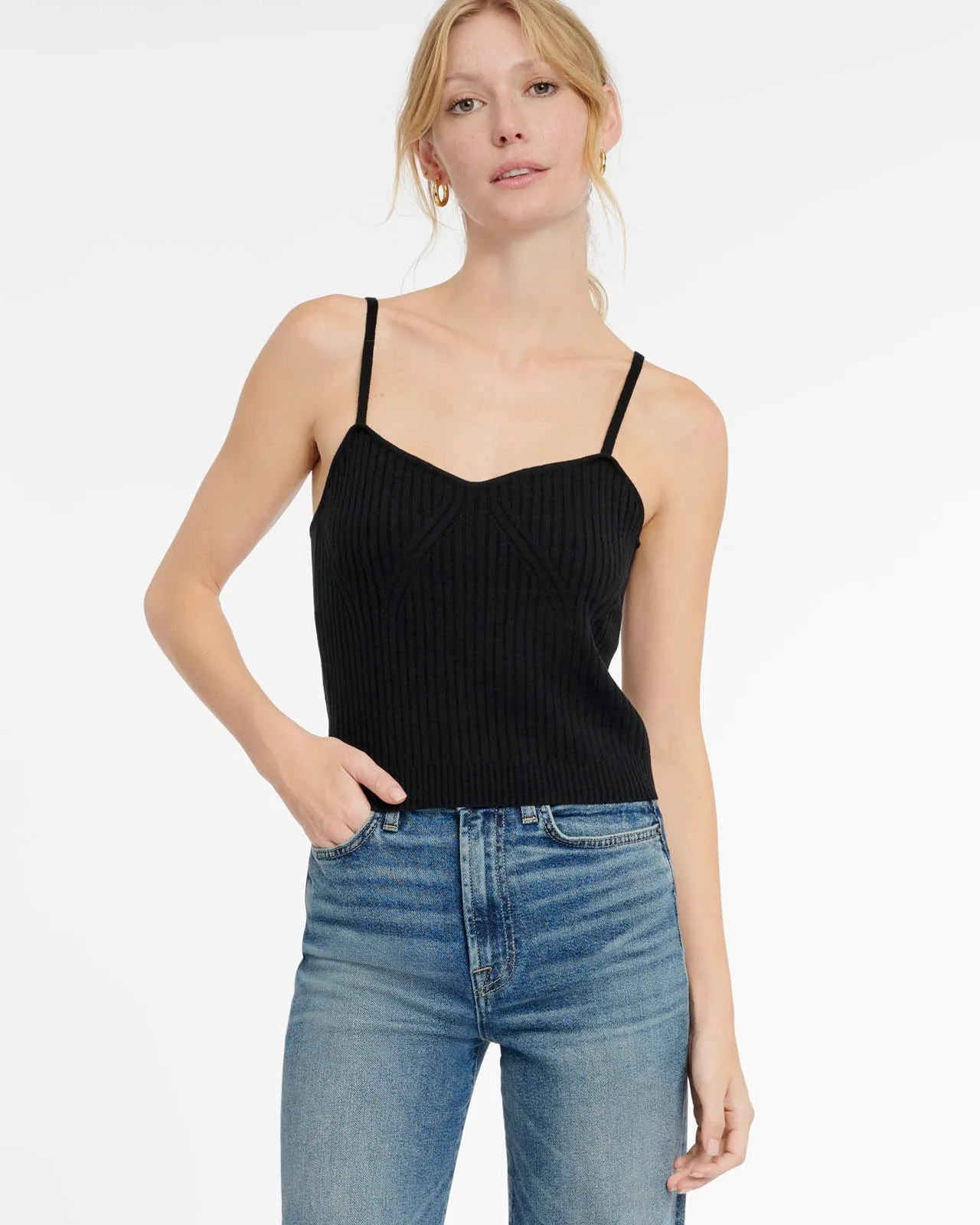 Wool Cashmere LYR Bustier Tank