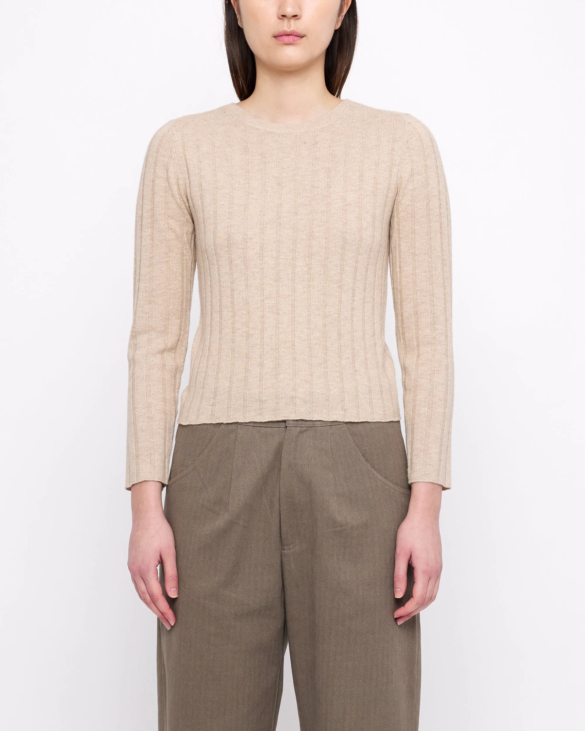 Yak Ribbed Long Sleeves- FW24 - Desert Sand