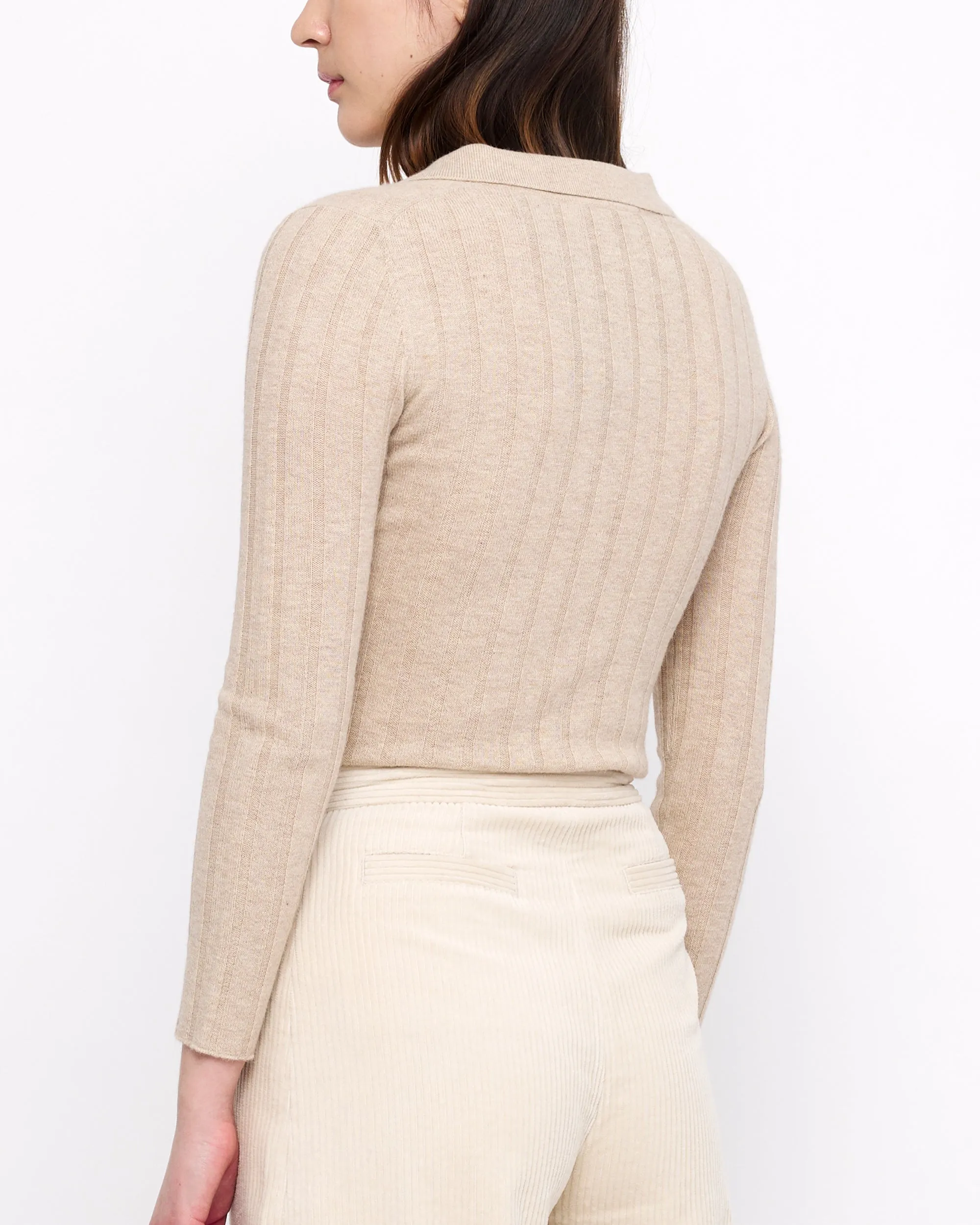 Yak V-Neck Long Sleeves - FW24 - Desert Sand