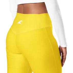 Yellow Flare Leggings with Extremely Stoked Epic Wave Logo