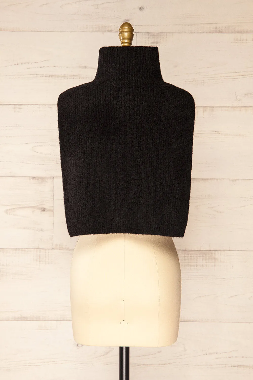 Zigong Black | High Neck Collar w/ Zipper